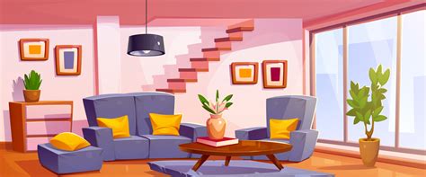 living room images cartoon